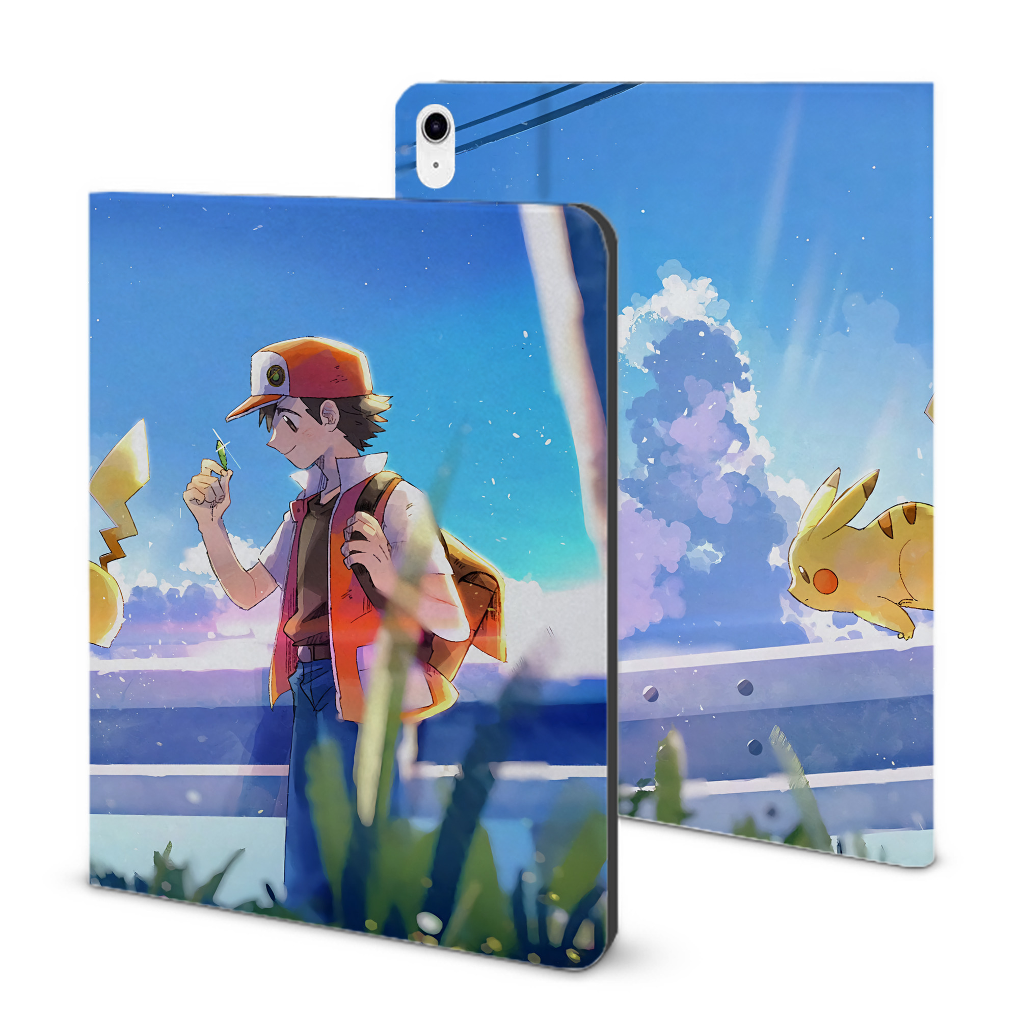 （画像用） ポケットモンスター Pokémon IPad ケース ブック型 PUレザー TPU 耐衝撃 軽量 薄型 ペン収納なし 全面保護 IPad 各モデル対応
